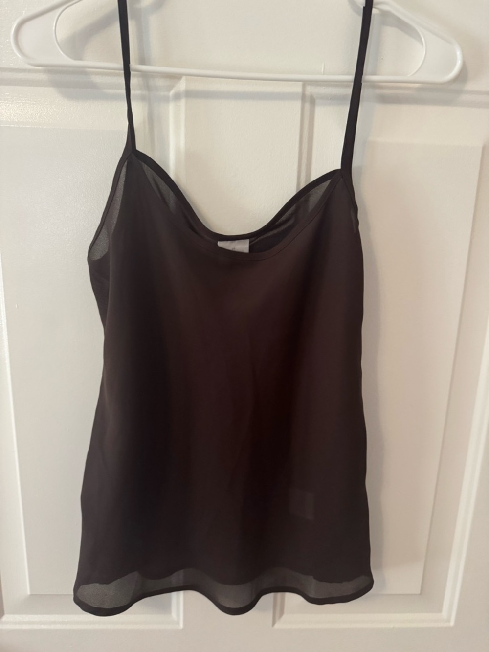 Classic Black Sheer Spaghetti-Strap Camisole